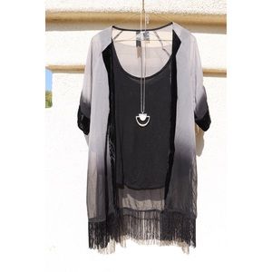 Ombré Fringe Kimono